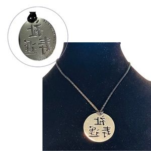 Jessica Elliot 925 Silver Pendant Happiness Luck Long Life Medallion Necklas